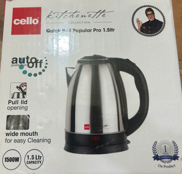 Cello Electric Kettle - 1.5 L - Image 3